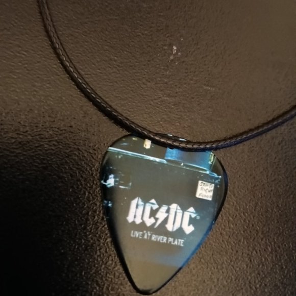 AC /DC | Jewelry | Ac Dc Live At River Plate Guitar Pick Necklace ...
